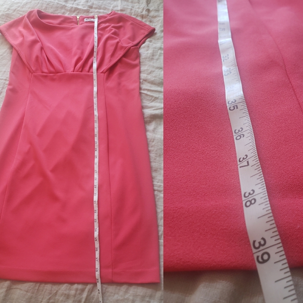 CALVIN KLEIN Capelet Empire-Waist Sheath Dress: size 16 - Picture 7 of 13